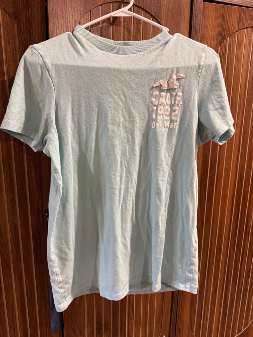 Men’s Hollister Y2K Vintage Light Blue 'Calif 1922' Graphic Tee